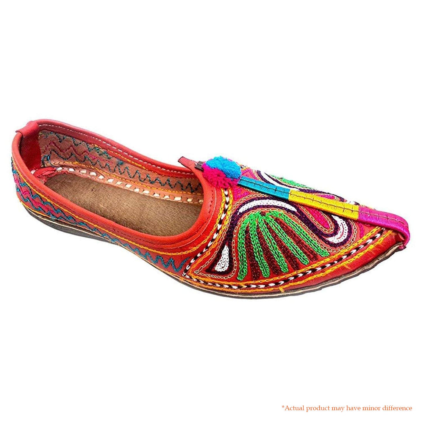 Ember Peacock Embroidary Handmade Women's Jodhpuri Leather Jutti