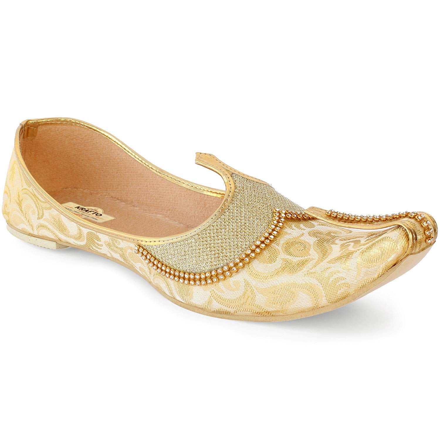 Buy RoyalGold Silk Men's Sherwani Jutti Shop Online – Krafto Jodhpur