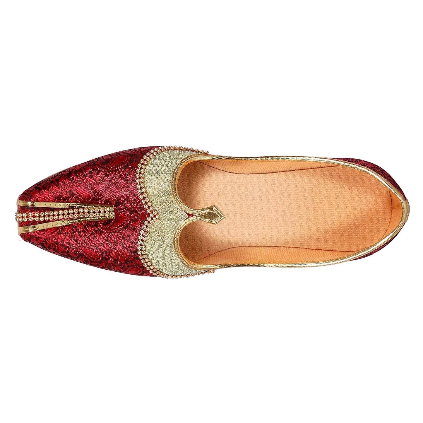 Red Gold Men's Sherwani Jutti