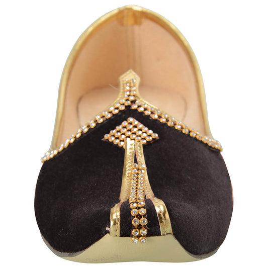 Black Velvet Men's Sherwani Jutti