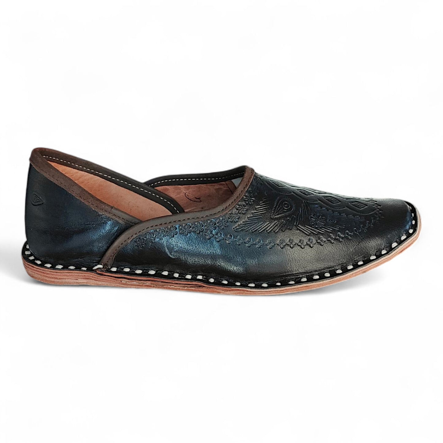 Men's Royal Etch Mojari - Obsidian