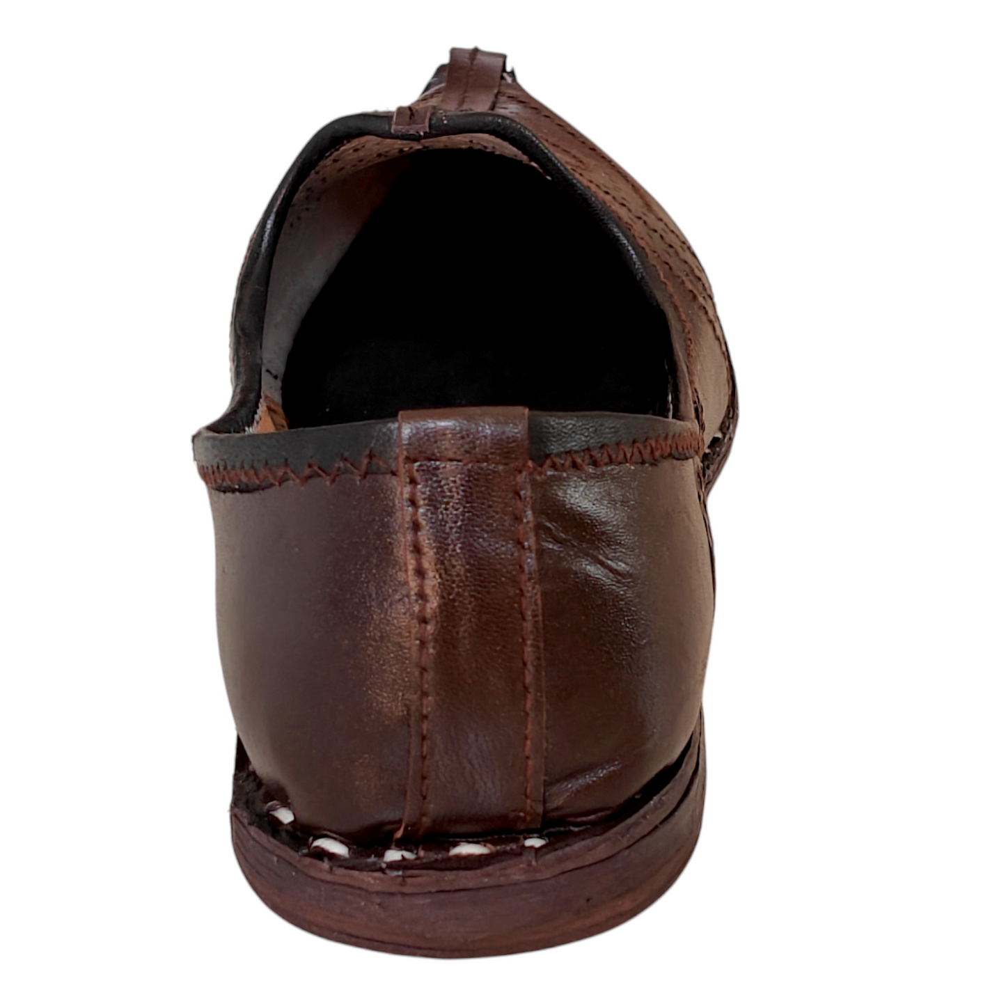 Dark Brown Heart Leather Men's Jodhpuri Mojaris