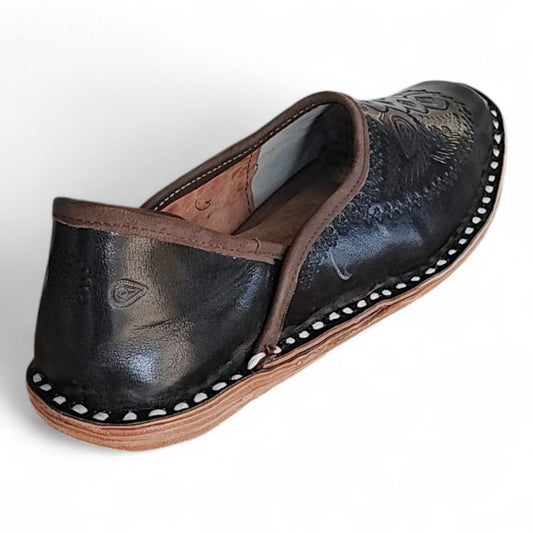 Men's Royal Etch Mojari - Obsidian