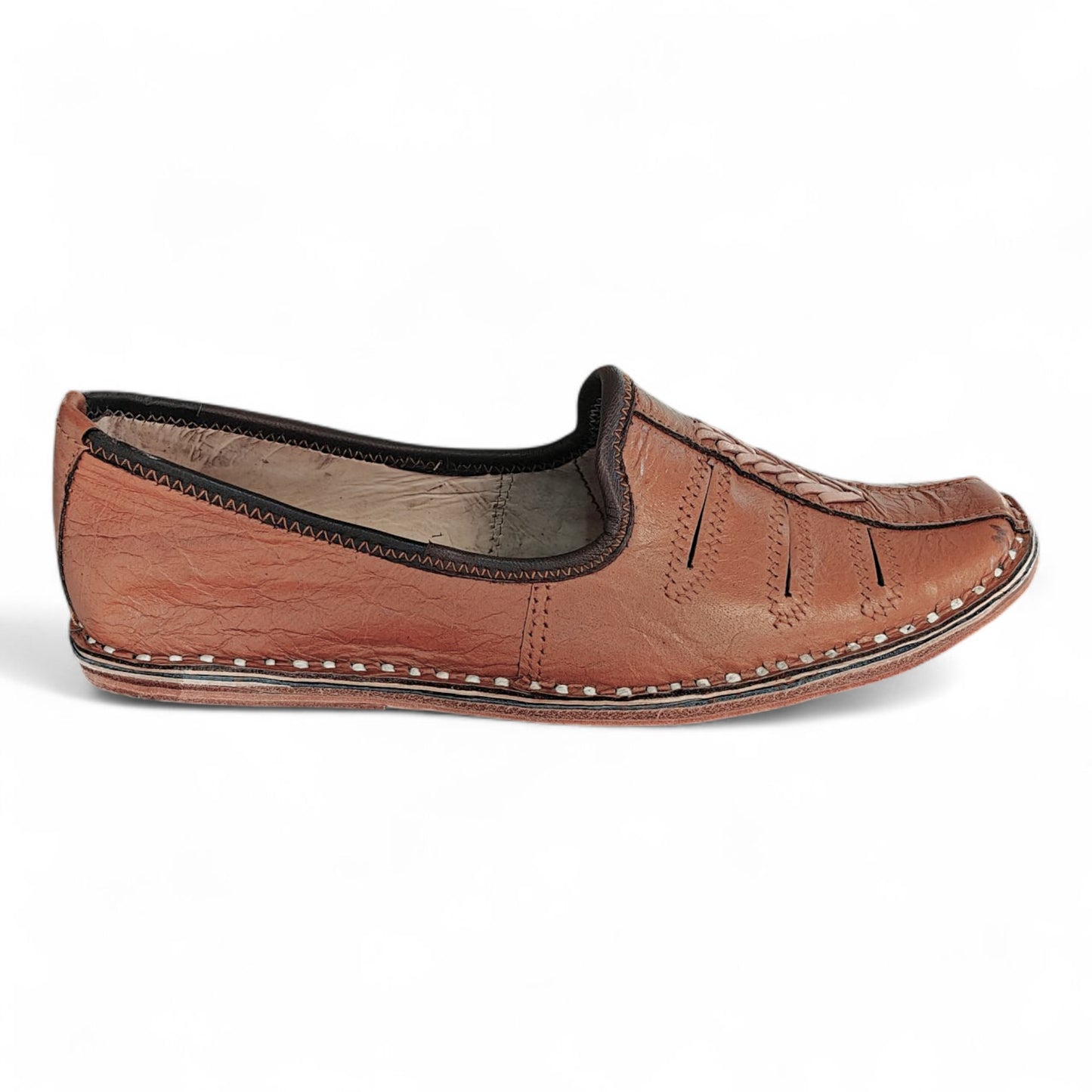 Tan Leather Solbraid Men's Mojaris