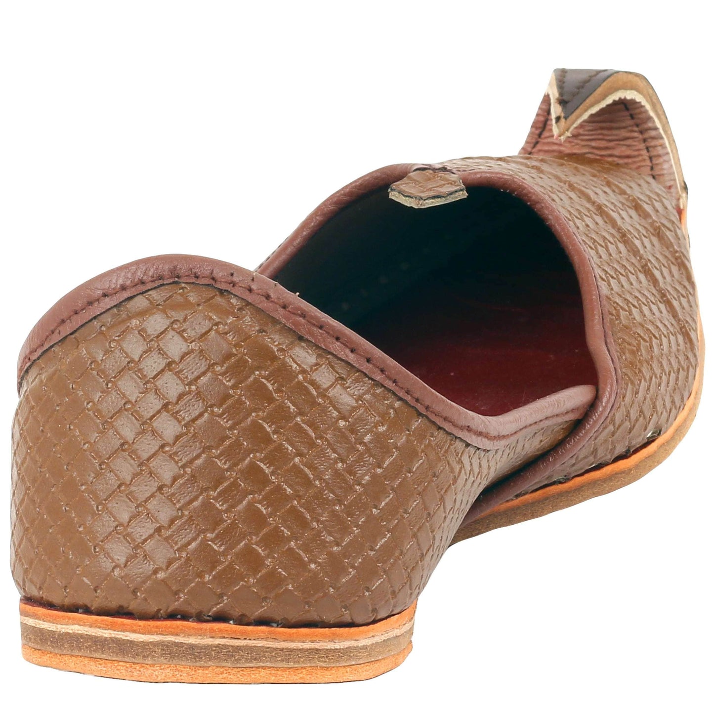 Brown Handcrafted Jooti Juti Jutti Khussa Leather Mojadi Mojdi Mojri Nagra Punjabi Jutti Type_Punjabi