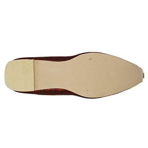 krafto mens red fabric mono rhinestone mojaris