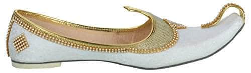 krafto mens white gold glitz rhinestone mojaris