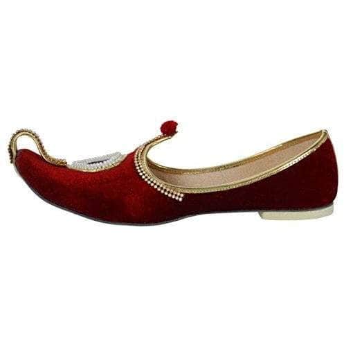 krafto mens red velvet rhinestone ruby mojaris