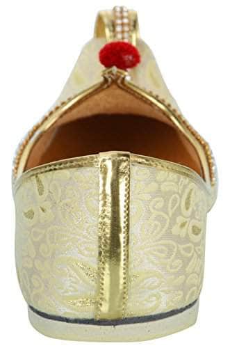 krafto mens gold fabric rhinestone ruby mojaris