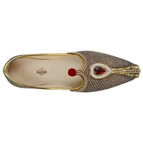 Buy Sandy Brown Jute Ruby Men's Sherwani Mojaris Online