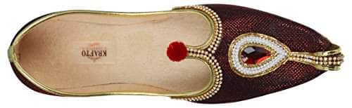 krafto mens maroon glitz rhinestone ruby mojaris