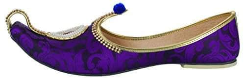 krafto mens purple fabric rhinestone ruby mojaris