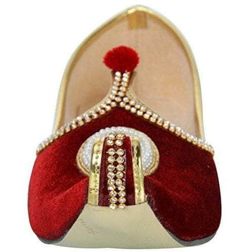krafto mens red velvet rhinestone ruby mojaris