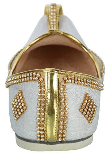 krafto mens white gold glitz rhinestone mojaris