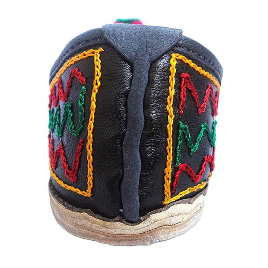 Colorful Strips Embroidary Handmade Women's Jodhpuri Leather Jutti