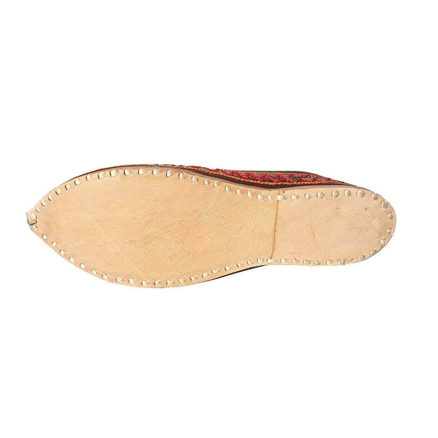 Colorful Strips Embroidary Handmade Women's Jodhpuri Leather Jutti