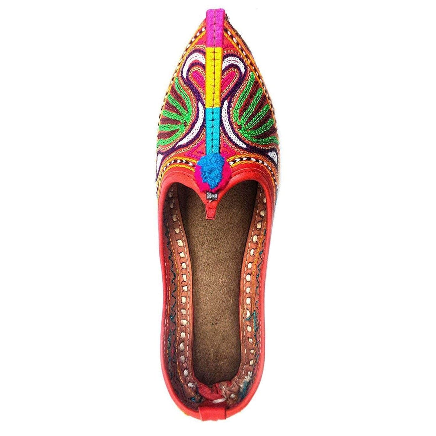 Ember Peacock Embroidary Handmade Women's Jodhpuri Leather Jutti