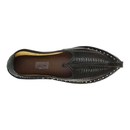 Black Handcrafted Mojdi for Man