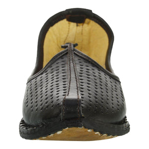 Black Handcrafted Leather Mojari for Man