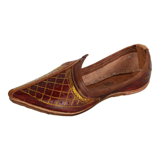 Maroon Leather Mojri for Men