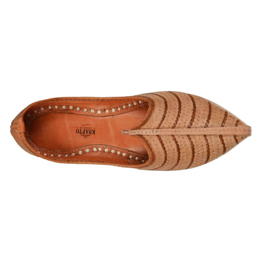 Peach Brown Handcrafted Mojdi for Man