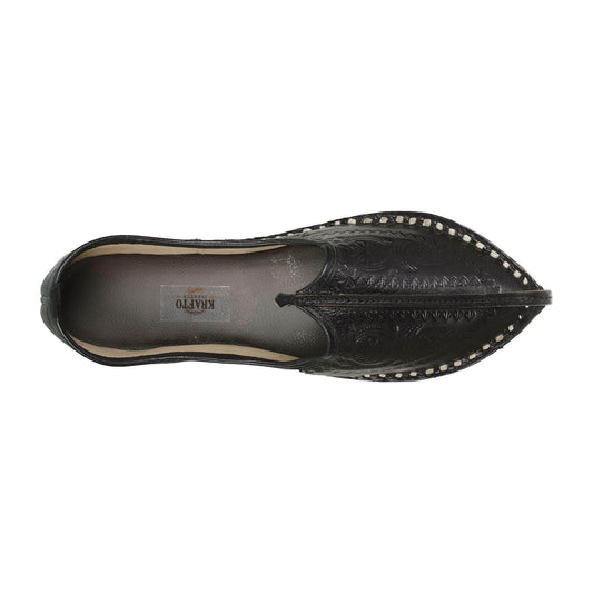 Black Handcrafted Mojdi for Man