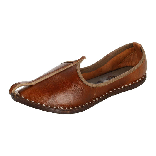 Brown Leather Mojri for Men