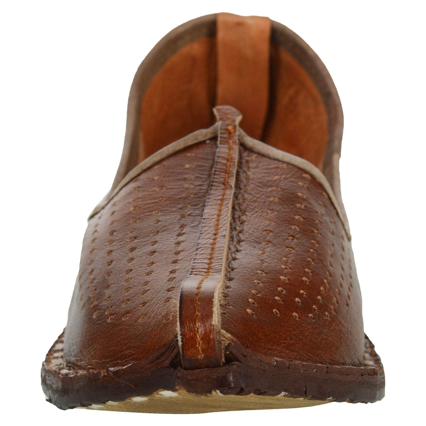 Brown Handcrafted Leather Mojrai for Man