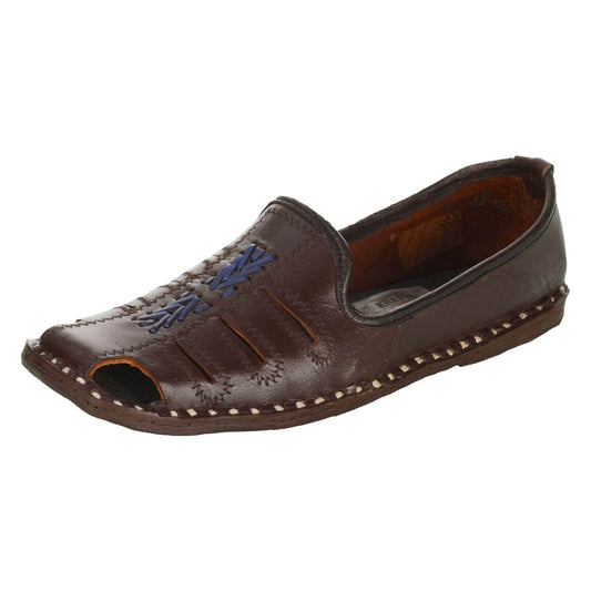 Dark Brown Leather Mojri for Men