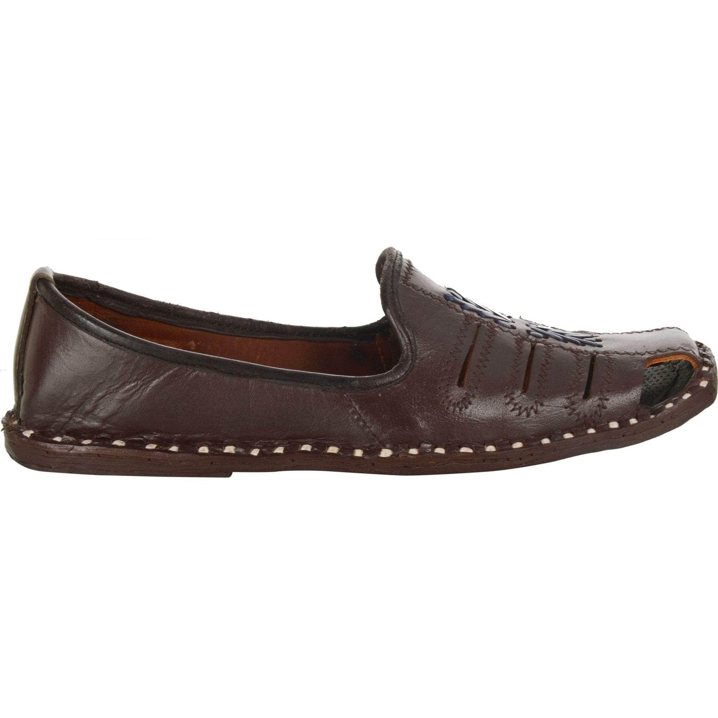 Dark Brown Handcrafted Leather Boys Mojdi