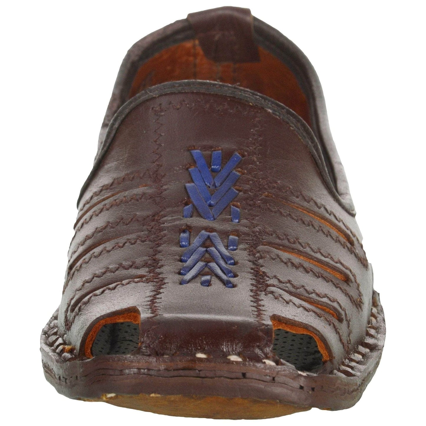 Dark Brown Handcrafted Leather Mojrai for Man