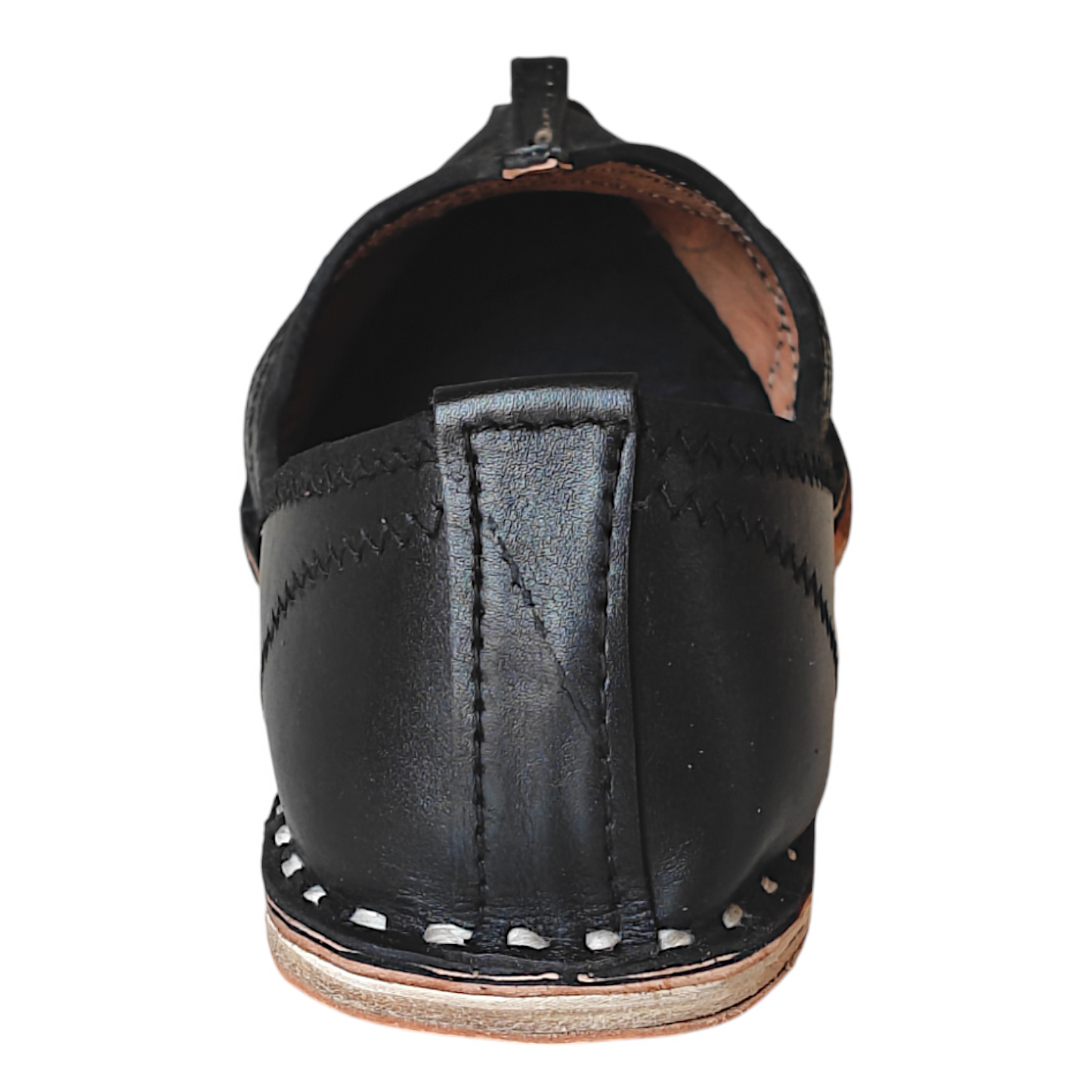 Black Jodhpuri Leather Mojari Handcrafted Juti for Man