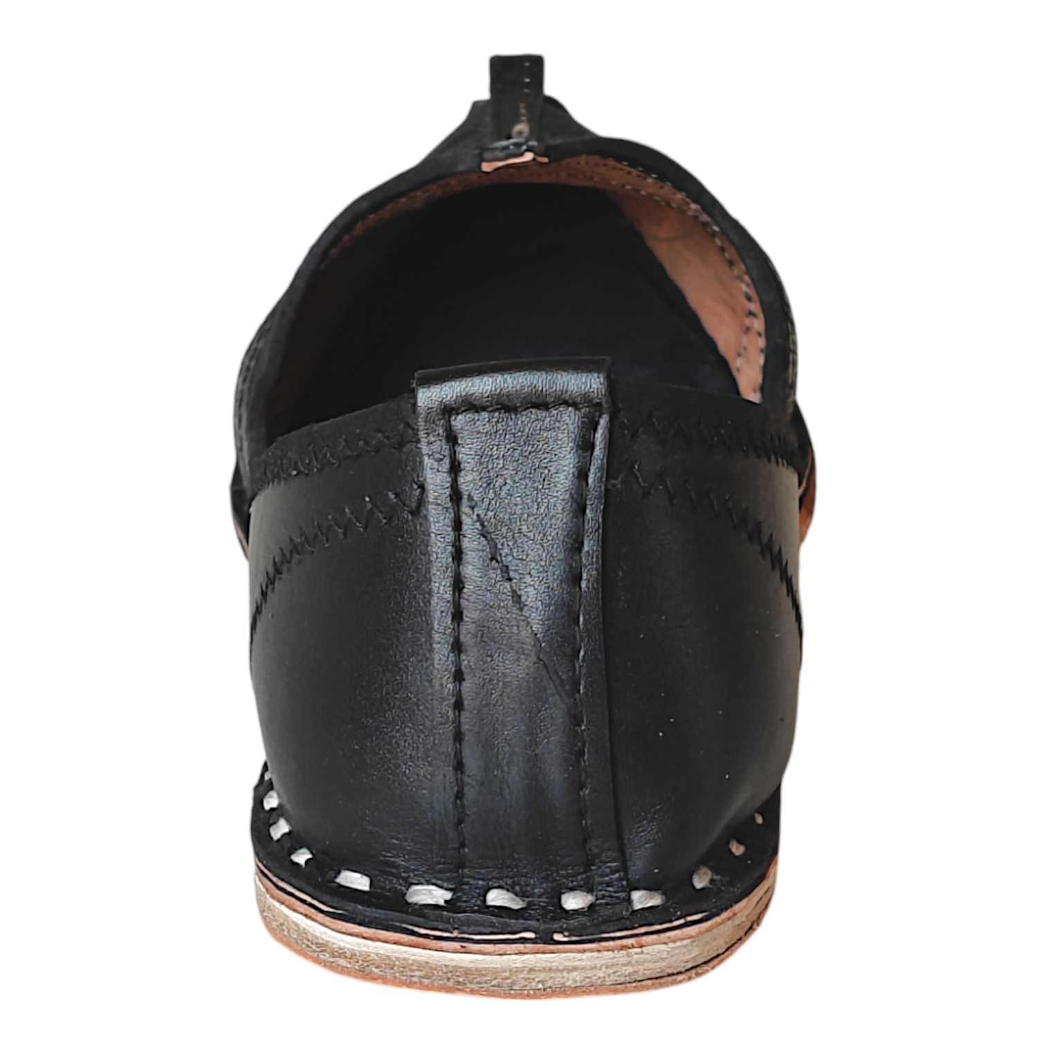 Black Jodhpuri Leather Mojari Handcrafted Juti for Man