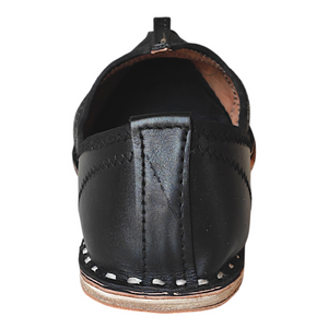 Black Jodhpuri Leather Mojari Handcrafted Juti for Man