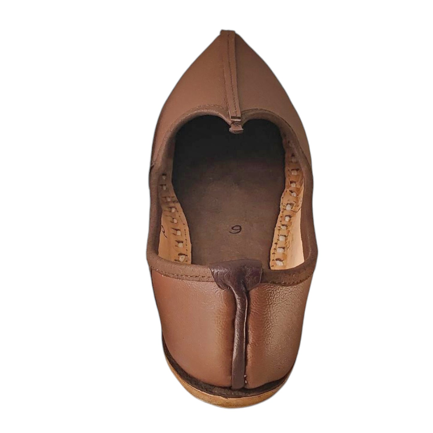handcrafted tan genuine leather mojari for men by Krafto Jodhpur