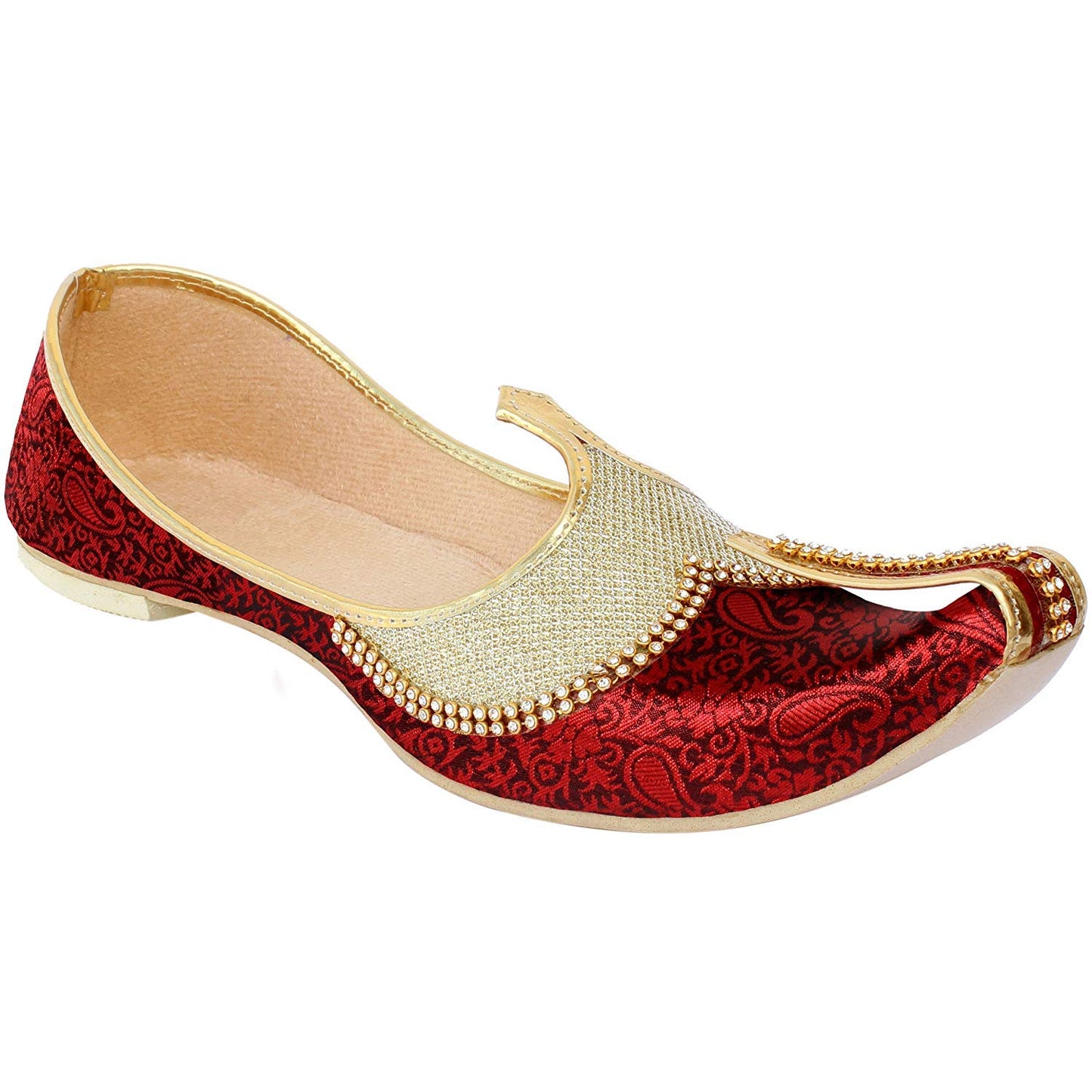 Red Gold Men's Sherwani Jutti