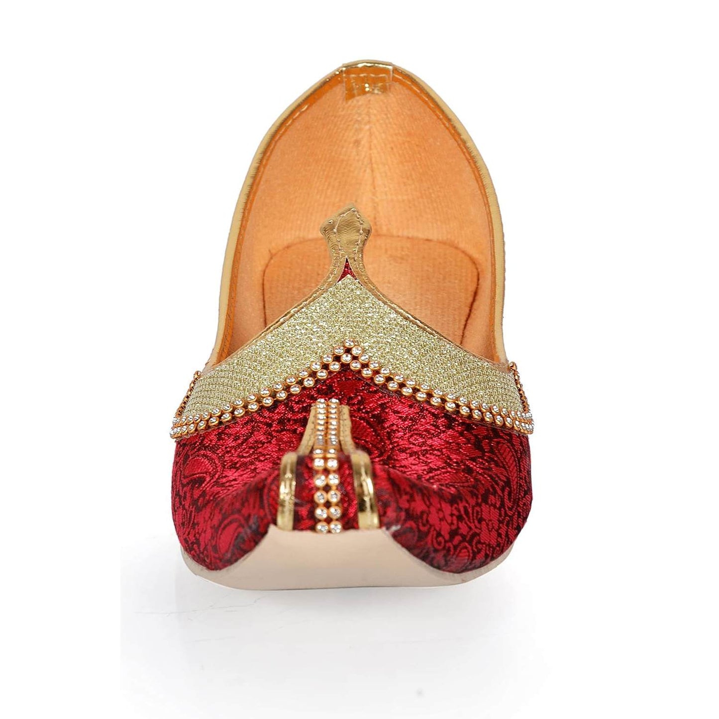 Red Gold Men's Sherwani Jutti