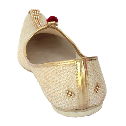 Beige Cream Jute Men's Sherwani Jutti