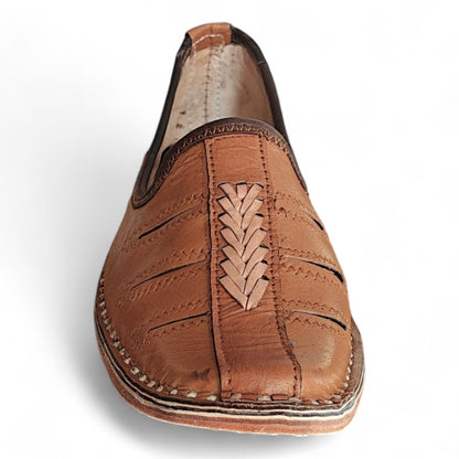Tan Leather Solbraid Men's Mojaris
