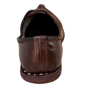 Dark Brown Heart Leather Men's Jodhpuri Mojaris