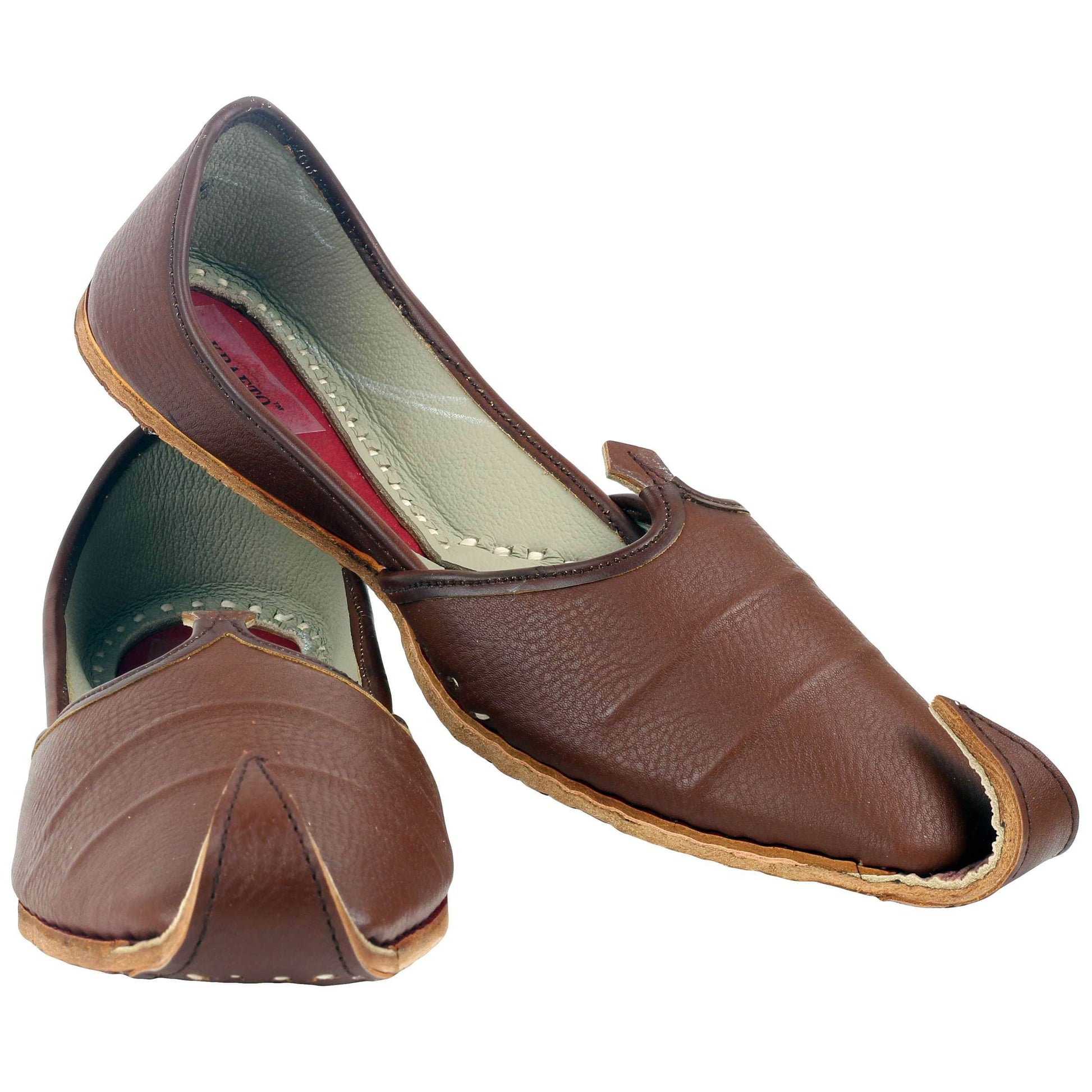 Brown Designer Jooti Juti Jutti Khussa Leather Mojadi Mojdi Mojri Nagra Punjabi Jutti Type_Punjabi