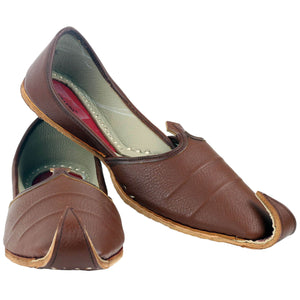 Brown Designer Jooti Juti Jutti Khussa Leather Mojadi Mojdi Mojri Nagra Punjabi Jutti Type_Punjabi