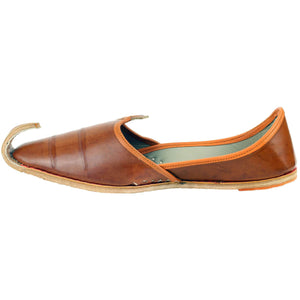 Brown Handmade Jooti Juti Jutti Khussa Leather Mojadi Mojdi Mojri Nagra Punjabi Jutti Type_Punjabi