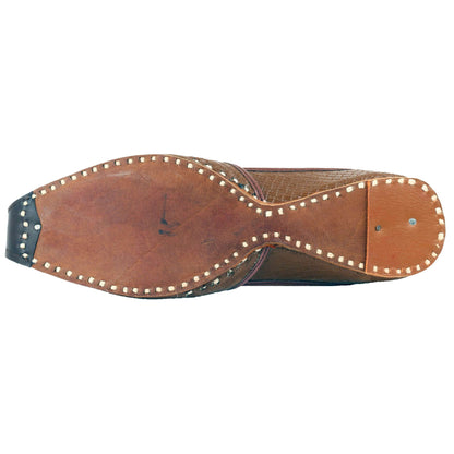 Brown Designer Jooti Juti Jutti Khussa Leather Mojadi Mojdi Mojri Nagra Punjabi Jutti Type_Punjabi
