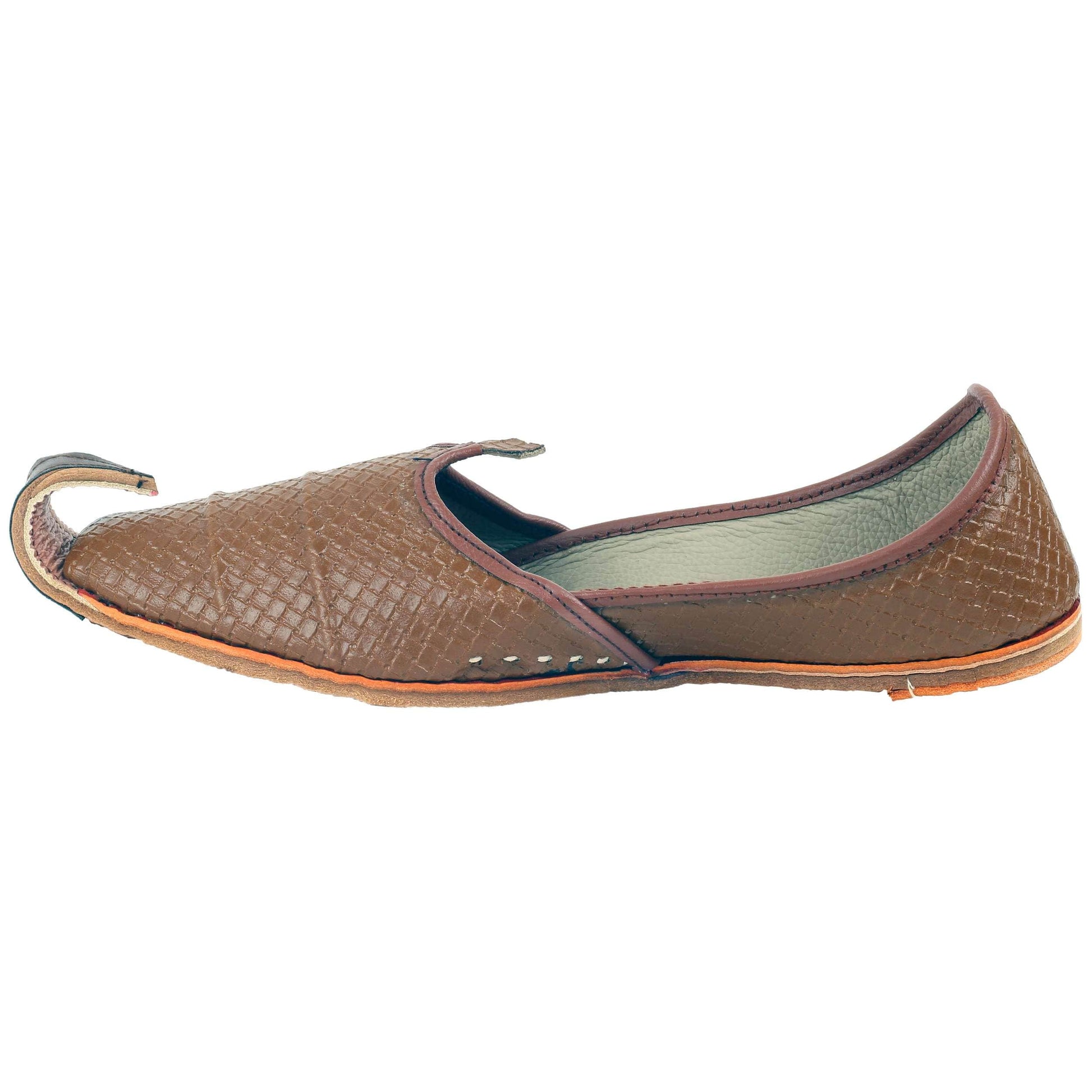 Brown Designer Jooti Juti Jutti Khussa Leather Mojadi Mojdi Mojri Nagra Punjabi Jutti Type_Punjabi