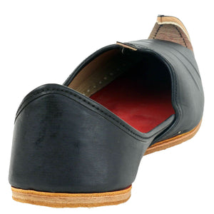 Black Handcrafted Jooti Juti Jutti Khussa Leather Mojadi Mojdi Mojri Nagra Punjabi Jutti Type_Punjabi