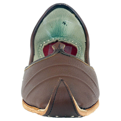 Brown Designer Jooti Juti Jutti Khussa Leather Mojadi Mojdi Mojri Nagra Punjabi Jutti Type_Punjabi