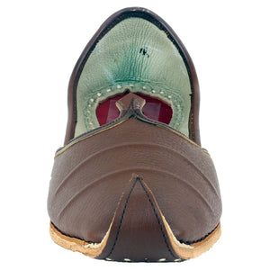Brown Designer Jooti Juti Jutti Khussa Leather Mojadi Mojdi Mojri Nagra Punjabi Jutti Type_Punjabi