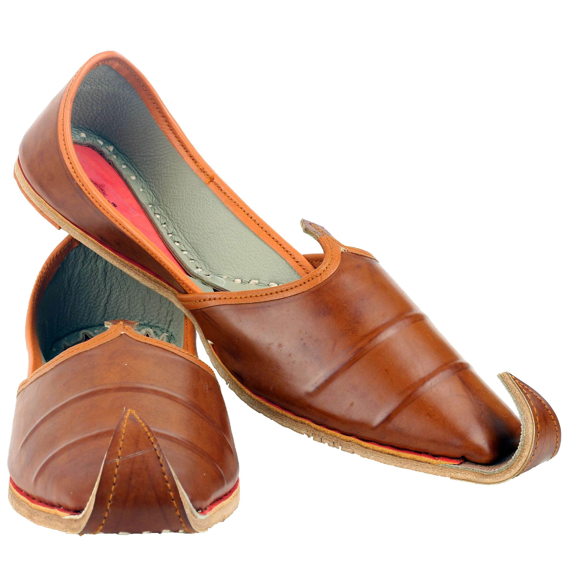 Brown Designer Jooti Juti Jutti Khussa Leather Mojadi Mojdi Mojri Nagra Punjabi Jutti Type_Punjabi