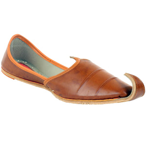 Brown Designer Jooti Juti Jutti Khussa Leather Mojadi Mojdi Mojri Nagra Punjabi Jutti Type_Punjabi